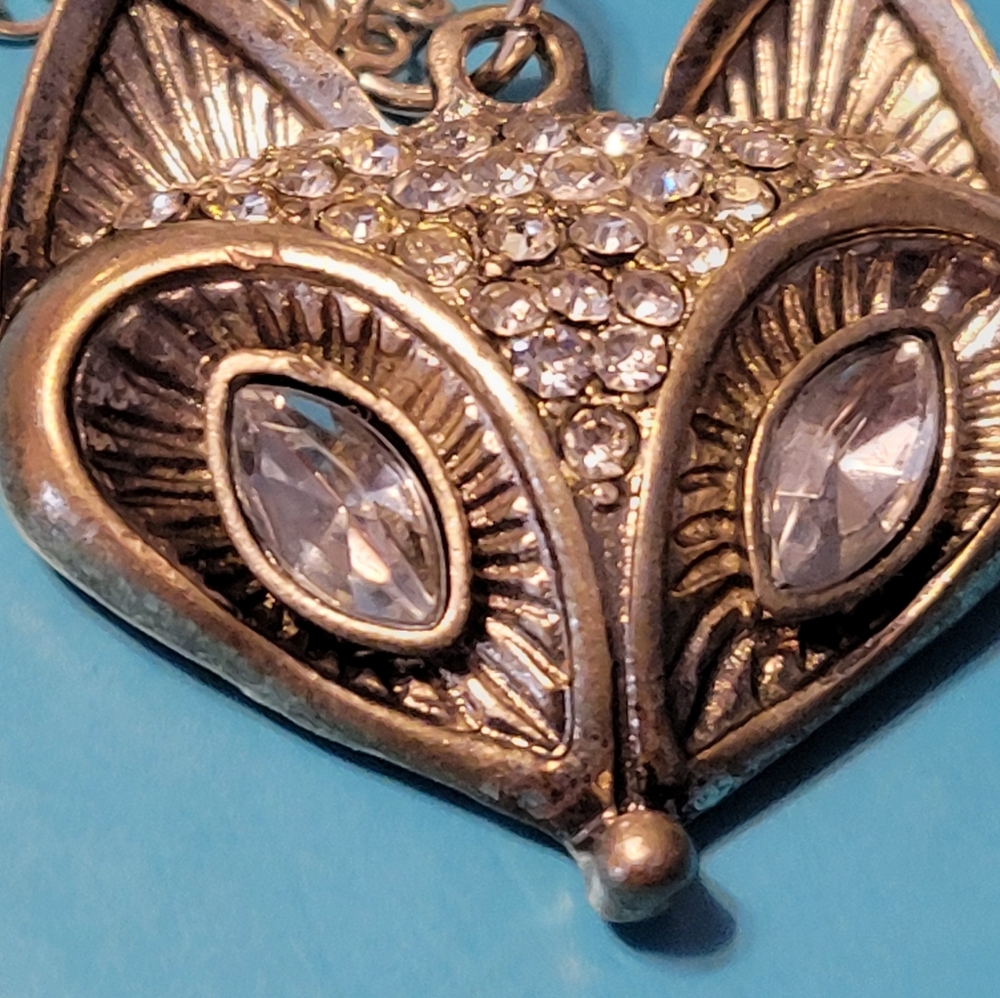 Silver Fox Pendant Necklace